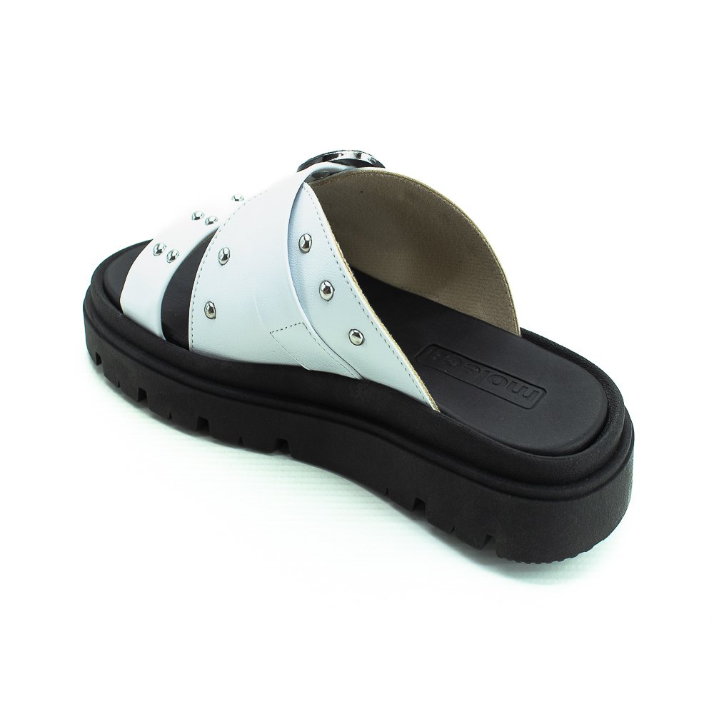 Papete Feminina Moleca 5504.103 - Branco Branco 3