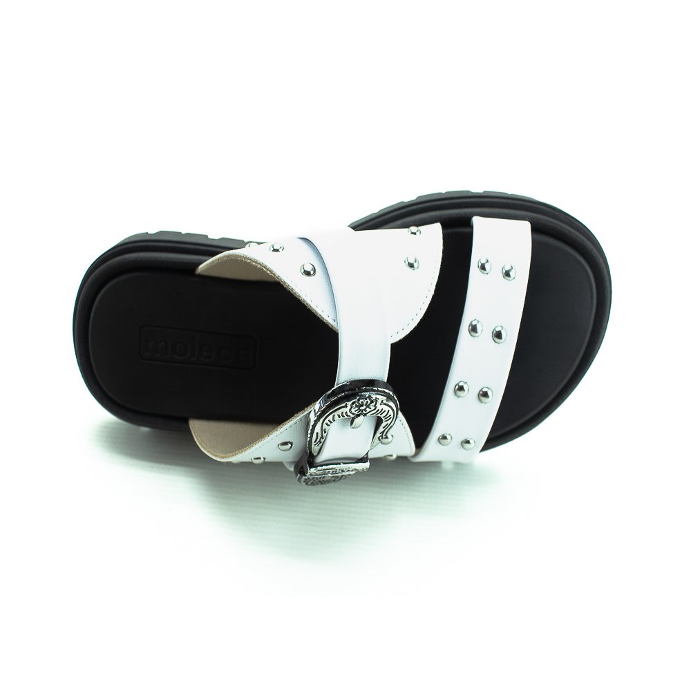 Papete Feminina Moleca 5504.103 - Branco Branco 5