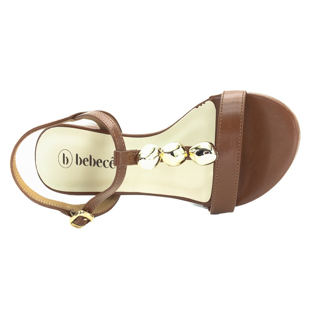 Sandália Feminina Bebecê T5249-192 - Marrom Marrom 5