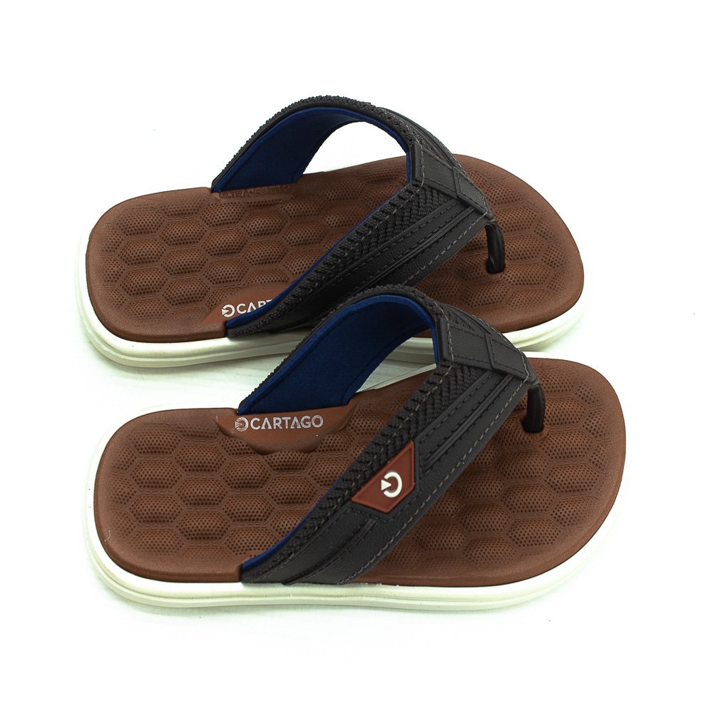 Chinelo Infantil Menino Cartago Malta VI - Marrom Marrom 2