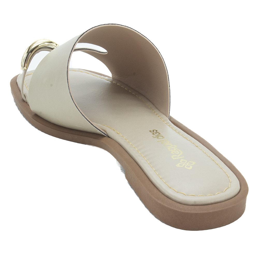 Rasteira Feminina Raquel Dias 951944 - Off White Branco 3