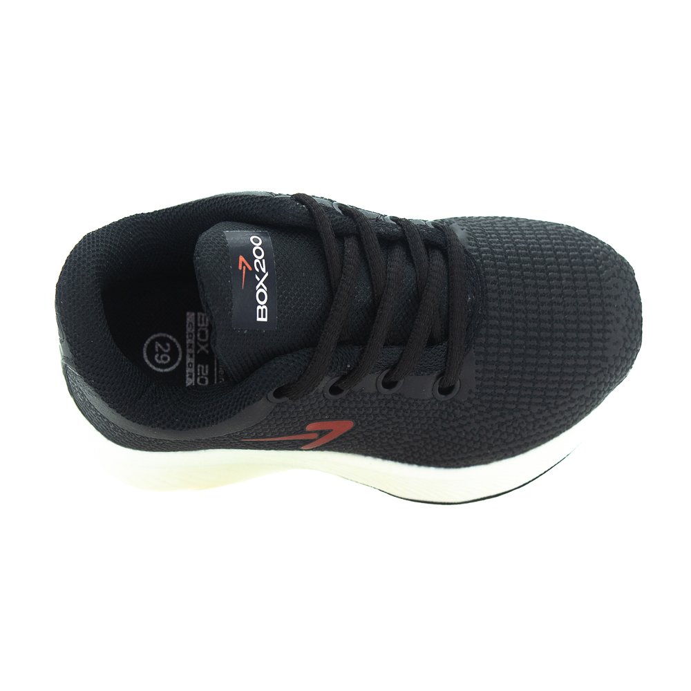Tênis Infantil Menino Box 200 Bk2010 - Preto Preto/Vermelho 5