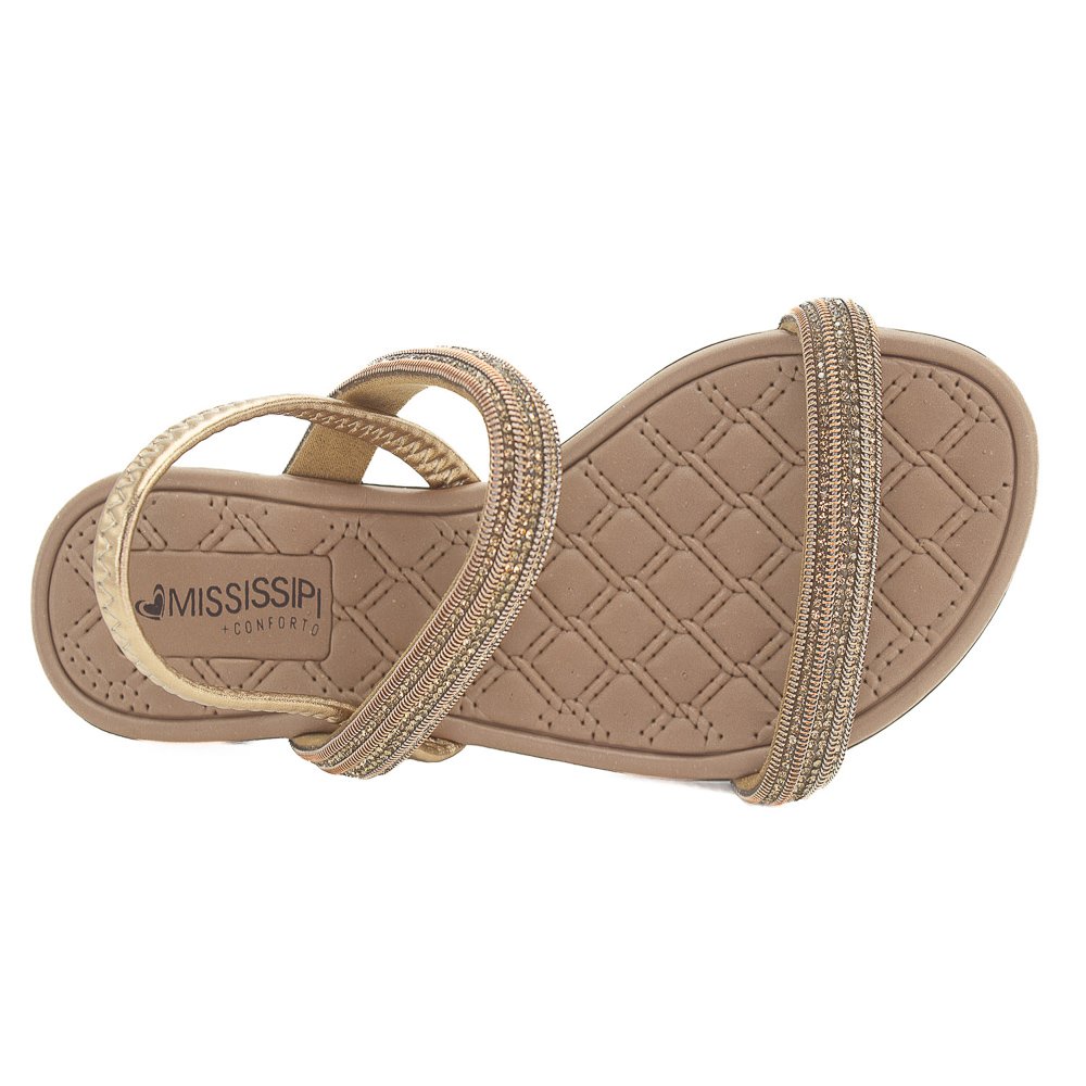 Sandália Feminina Mississippi Mb284 - Bronze Marrom 5