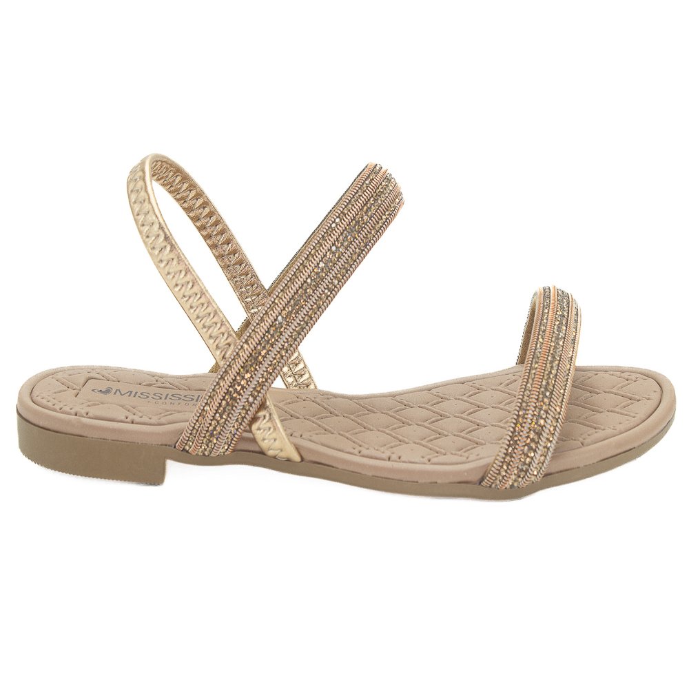 Sandália Feminina Mississippi Mb284 - Bronze