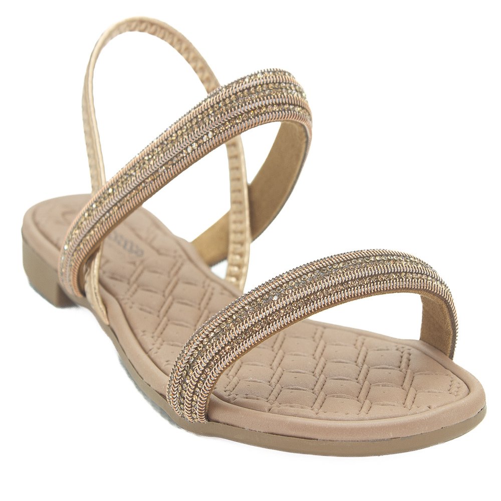 Sandália Feminina Mississippi Mb284 - Bronze Marrom 2