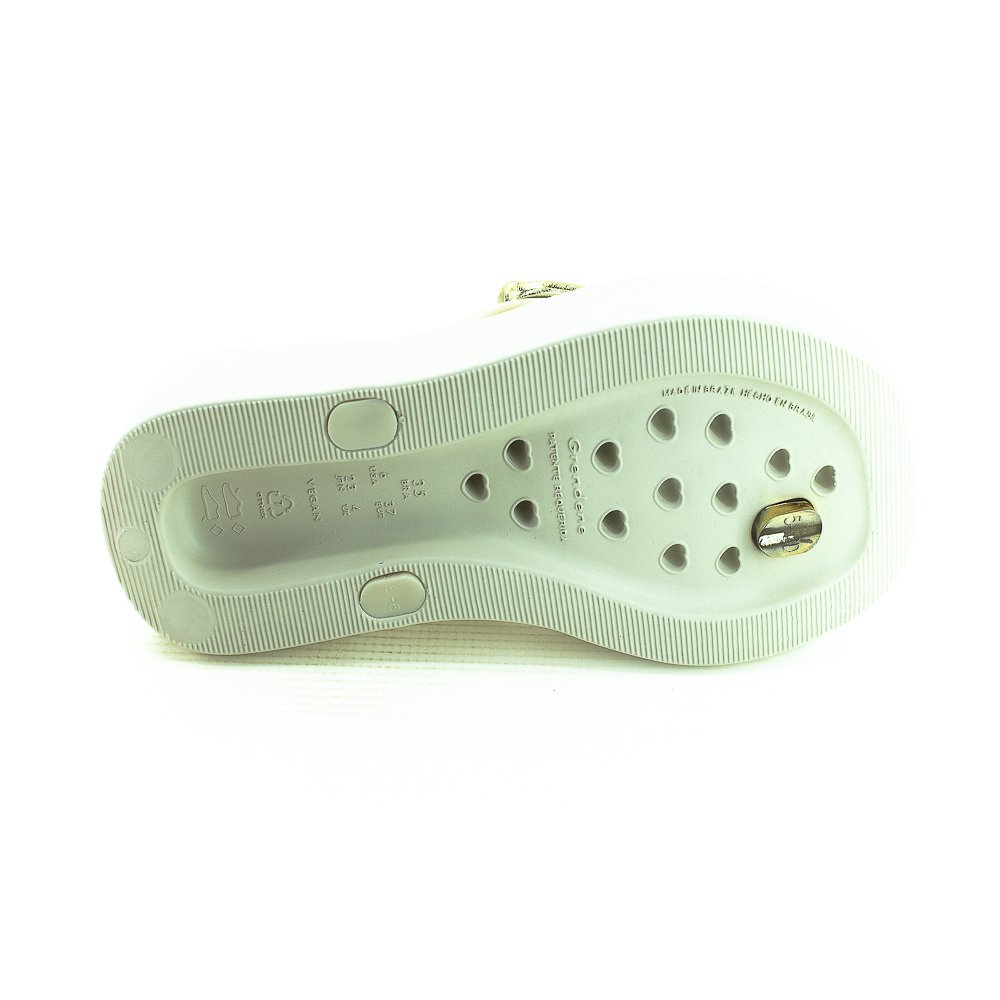 Tamanco Feminino Zaxy Chain - Off White Branco 4