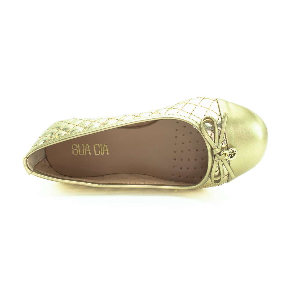 Sapatilha Feminina Sua Cia 8303.15838 - Dourado Dourado 5