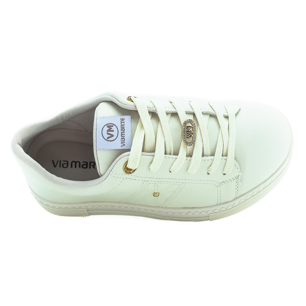 Tênis Feminino Via Marte 138.005-04 - Off White Branco 5
