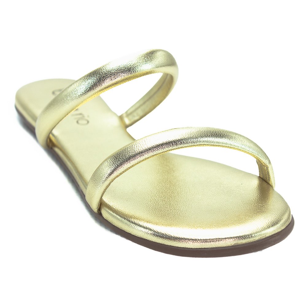Rasteira Feminina Beira Rio 8384.752 - Dourado Dourado 2