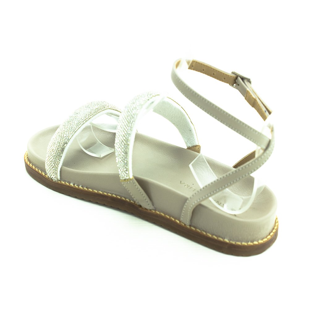 Sandália Feminina Ana Laura 23973 - Off White Branco 4