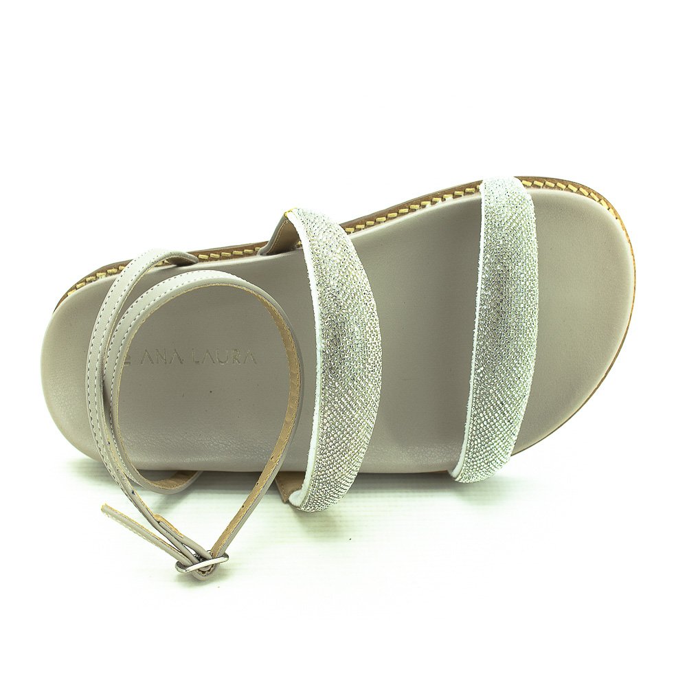 Sandália Feminina Ana Laura 23973 - Off White Branco 5