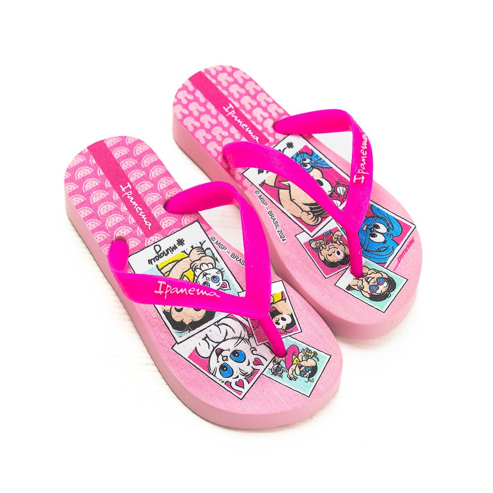 Chinelo Infantil Menina Ipanema Turma Da Monica - Rosa