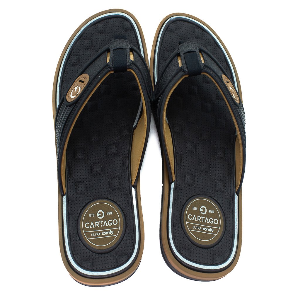 Chinelo Masculino Cartago Lyon Iv - Preto Preto 3