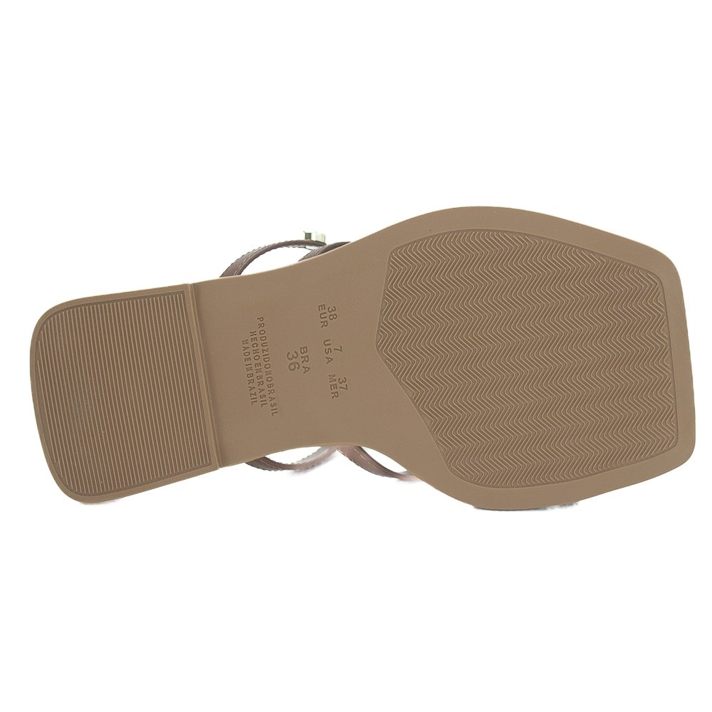 Rasteira Feminina Sua Cia 8394.16120 - Marrom Marrom 4
