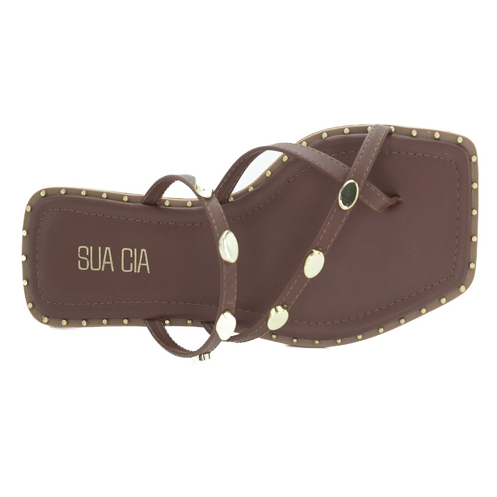 Rasteira Feminina Sua Cia 8394.16120 - Marrom Marrom 5
