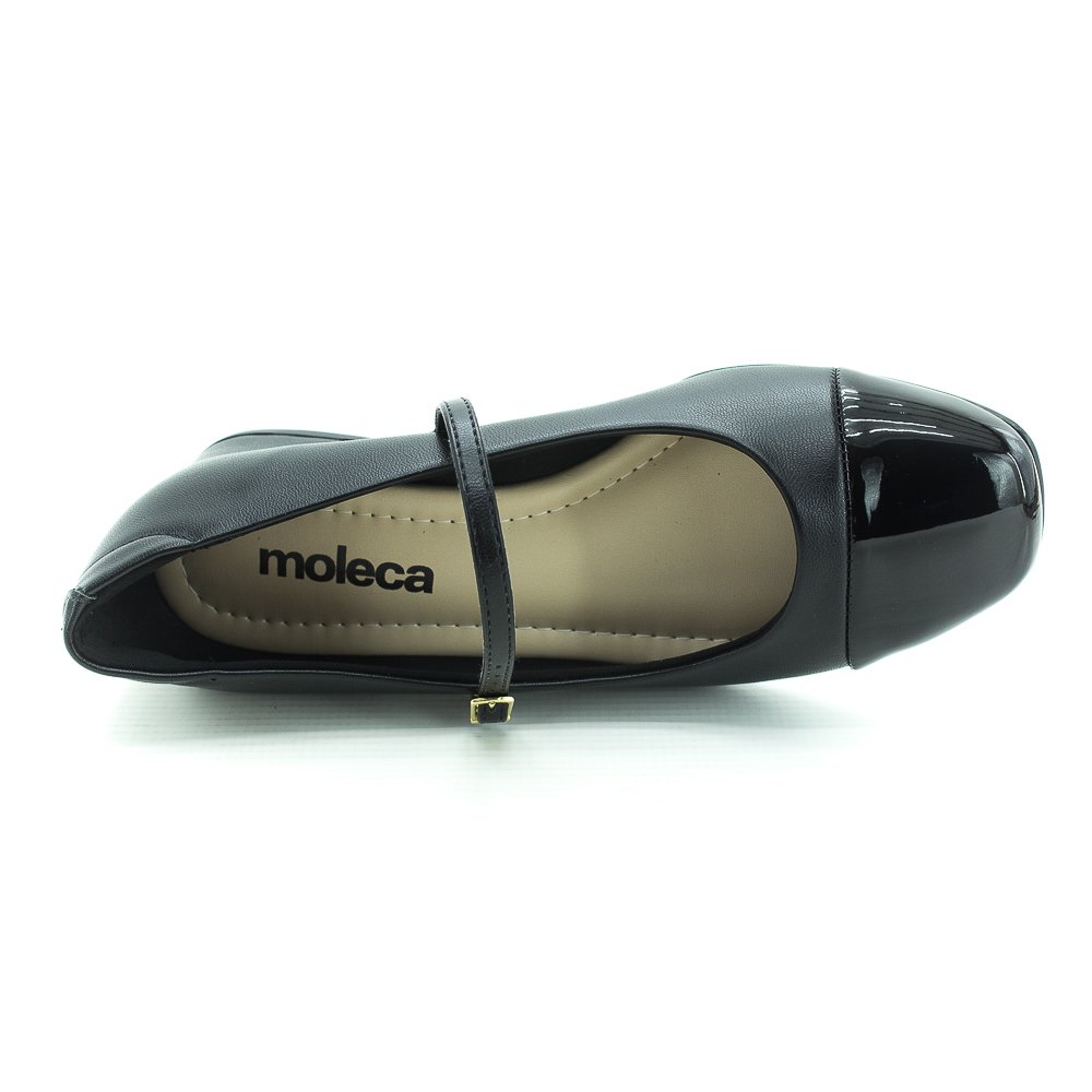 Sapato Feminino Moleca 5795.103 - Preto Preto 5