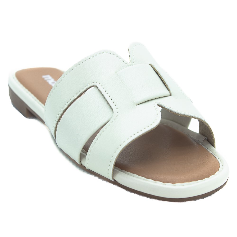 Rasteira Feminina Moleca 5435.553 - Branco Branco 2