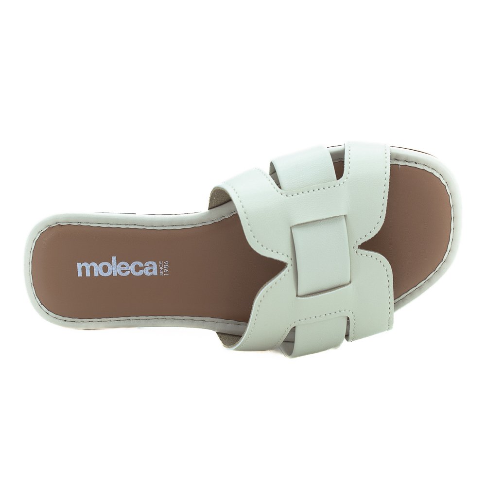 Rasteira Feminina Moleca 5435.553 - Branco Branco 5