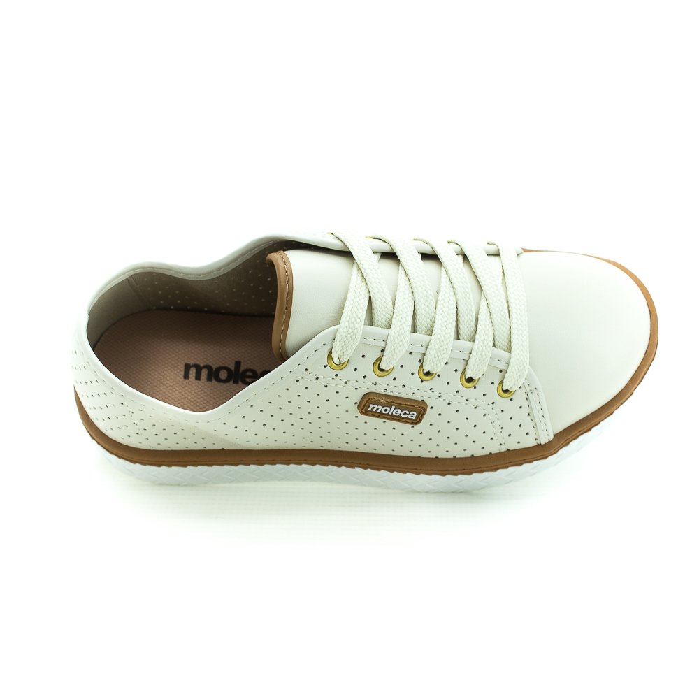 Tênis Feminino Moleca 5712.205 - Off White Branco 5