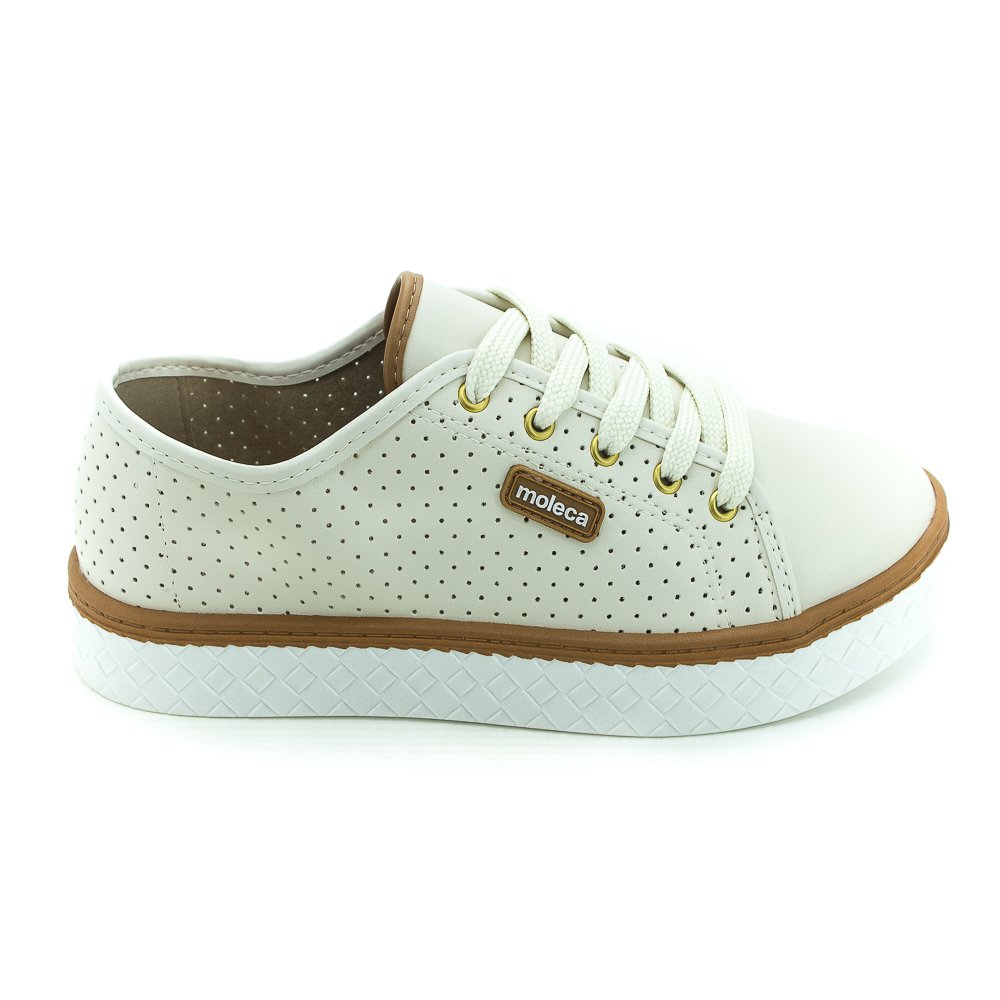 Tênis Feminino Moleca 5712.205 - Off White