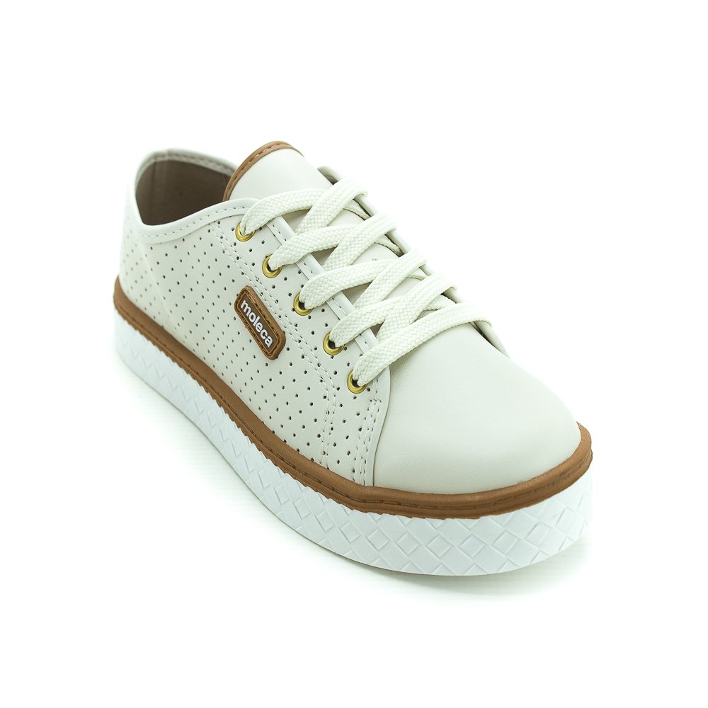 Tênis Feminino Moleca 5712.205 - Off White Branco 2