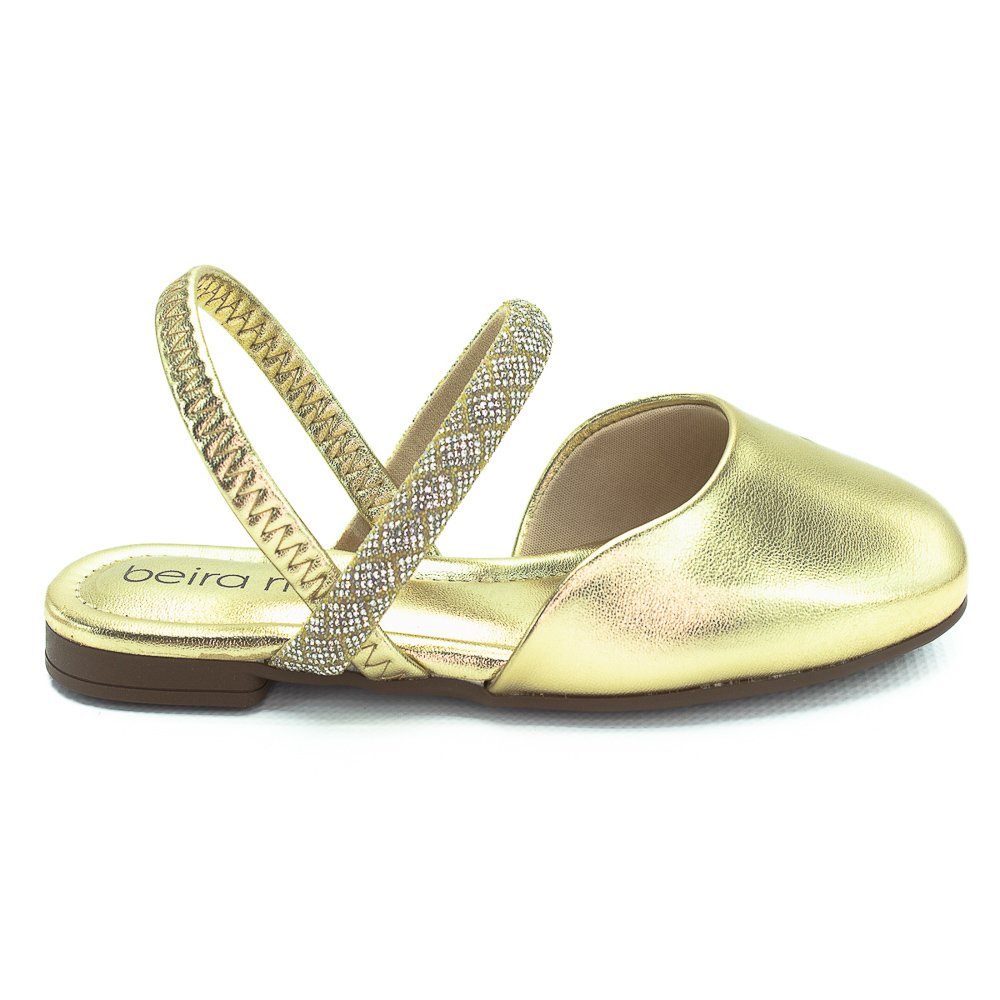 Sapatilha Feminina Beira Rio Slingback 4323.101 - Dourado