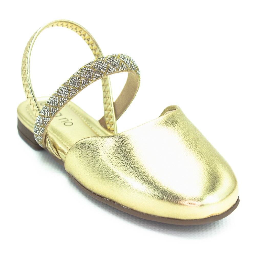 Sapatilha Feminina Beira Rio Slingback 4323.101 - Dourado Dourado 2
