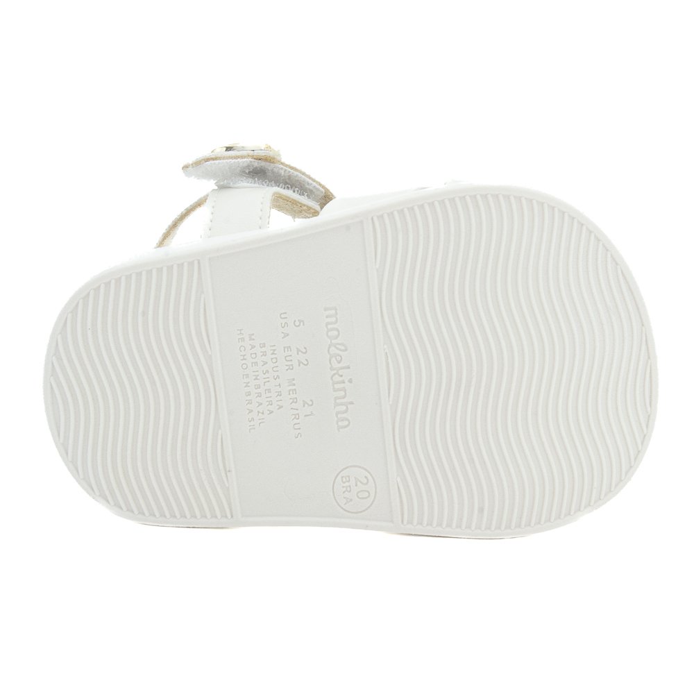 Sandália Infantil Menina Molekinha 2733.111 - Branco Branco 4