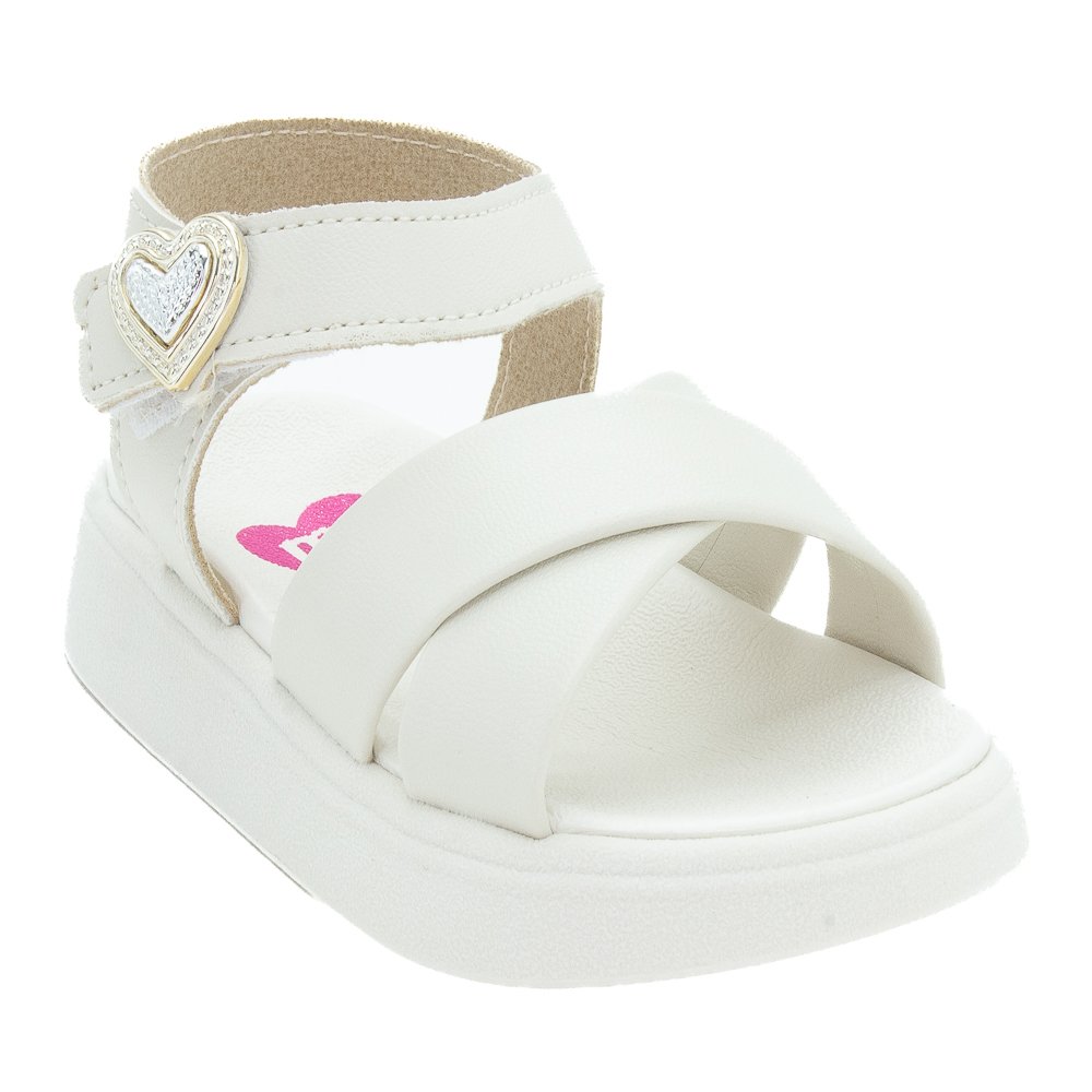 Sandália Infantil Menina Molekinha 2733.111 - Branco Branco 2