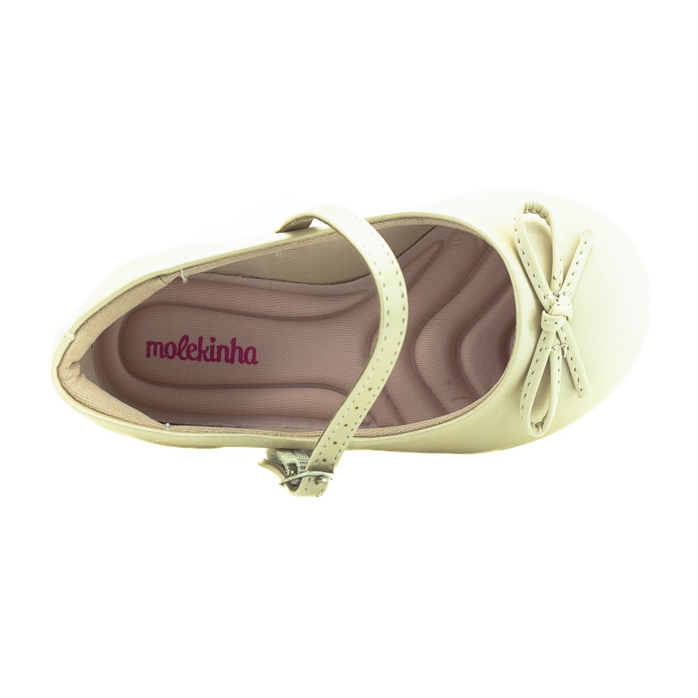 Sapatilha Infantil Menina Molekinha 2003.1131 - Creme Bege 5