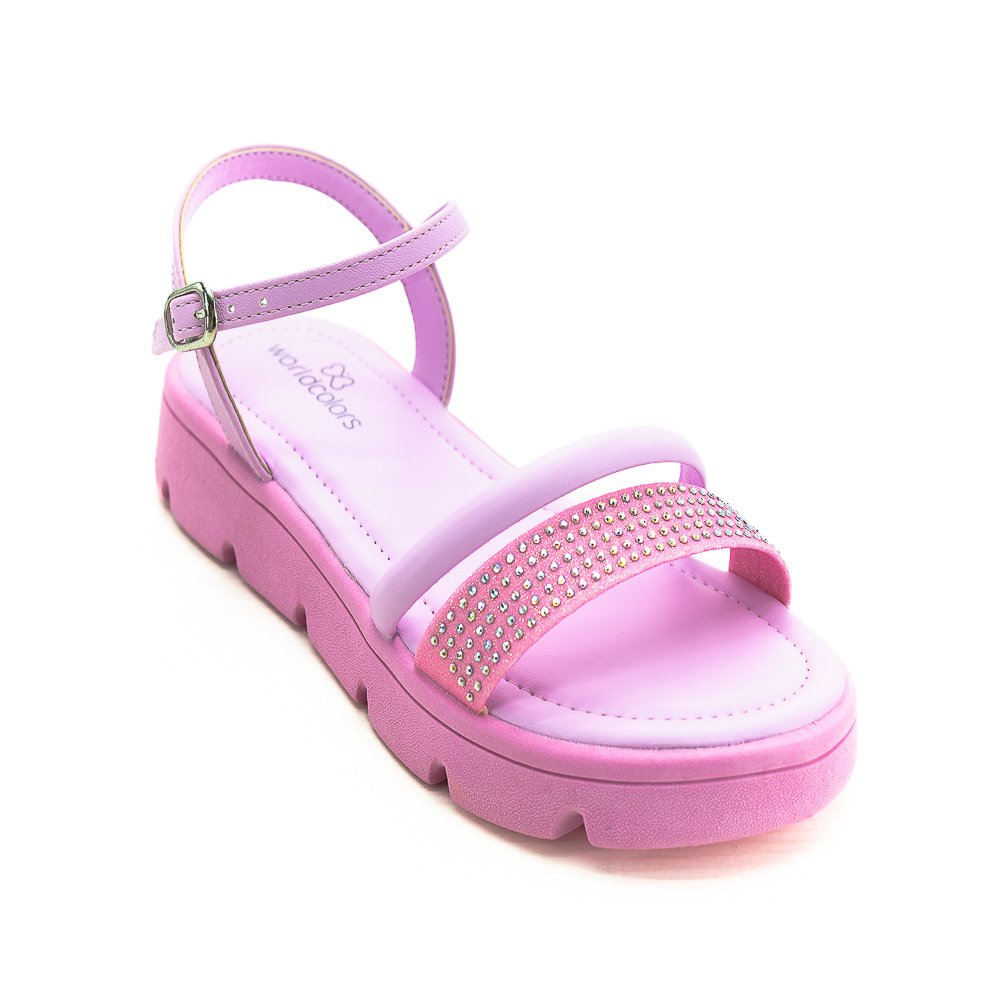 Sandália Infantil Menina World Colors 354.004 - Rosa Rosa 2