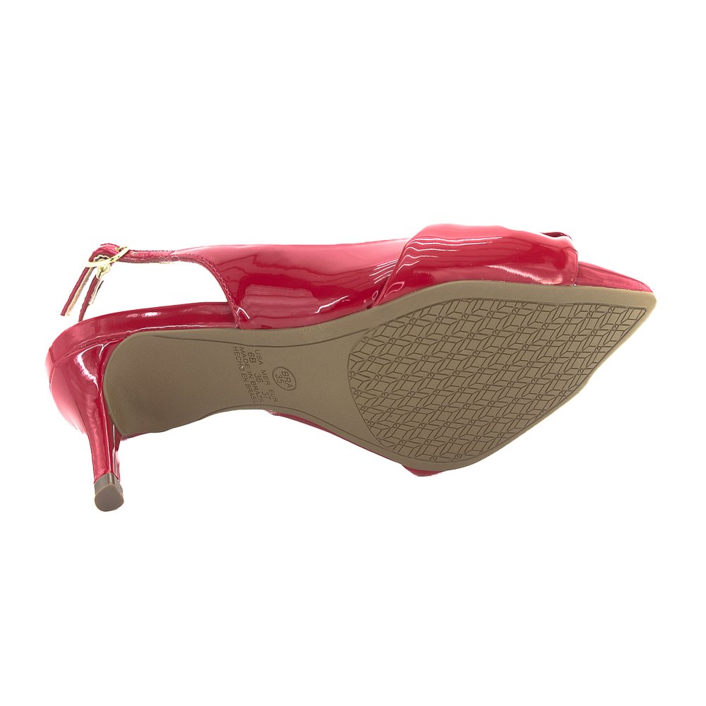 Scarpin Feminino Mariotta Slingback 13553.24 - Vermelho Vermelho 4