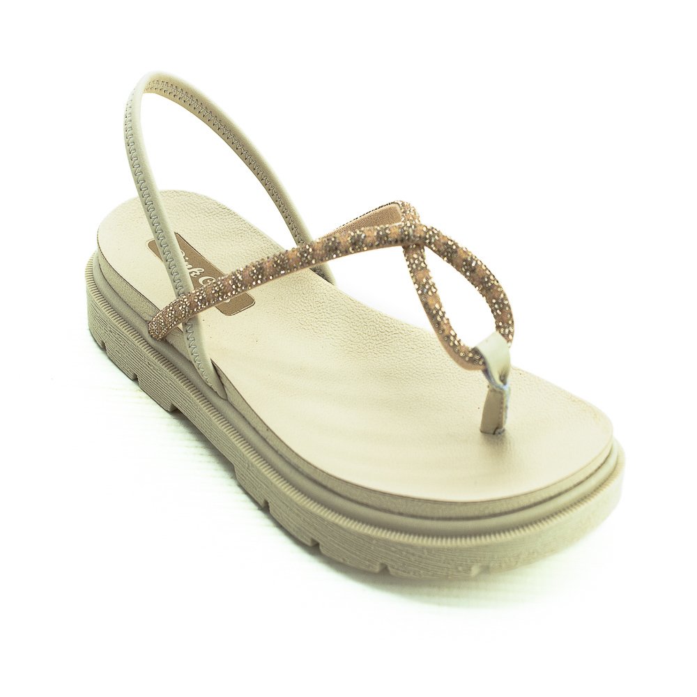 Sandália Infantil Menina Pink Cats V4911 - Ouro Rosado Bege 2