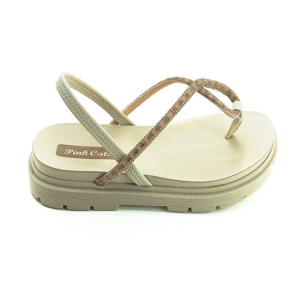 Sandália Infantil Menina Pink Cats V4911 - Ouro Rosado