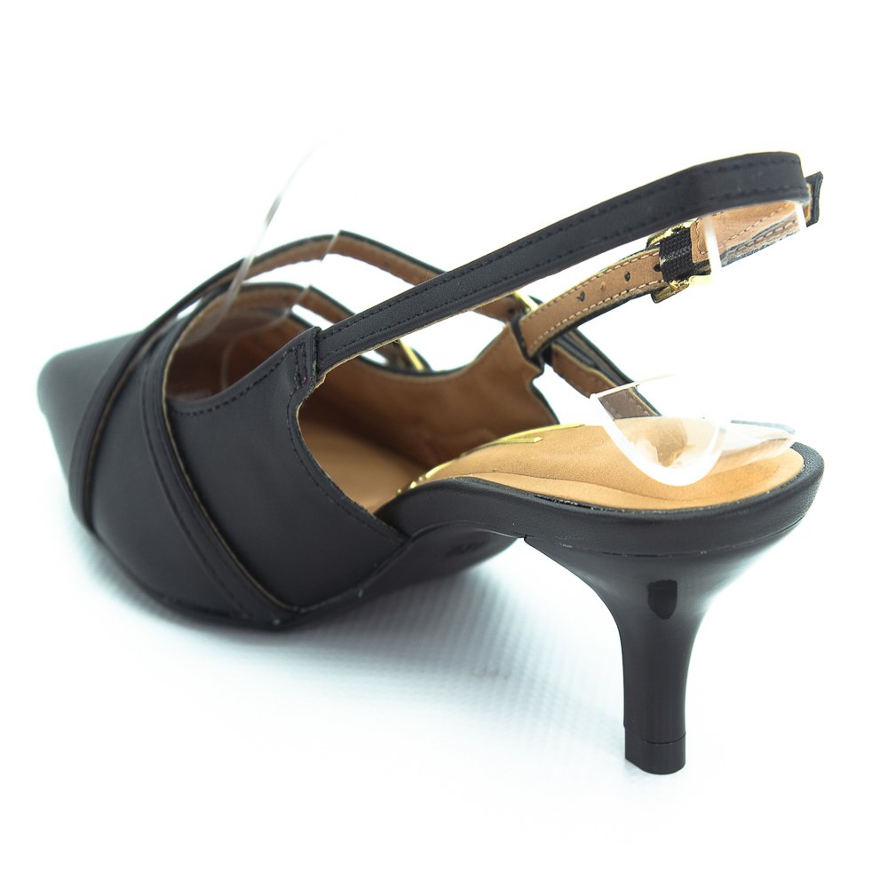 Scarpin Feminino Vizzano Slingback 1122.885 - Preto Preto 3