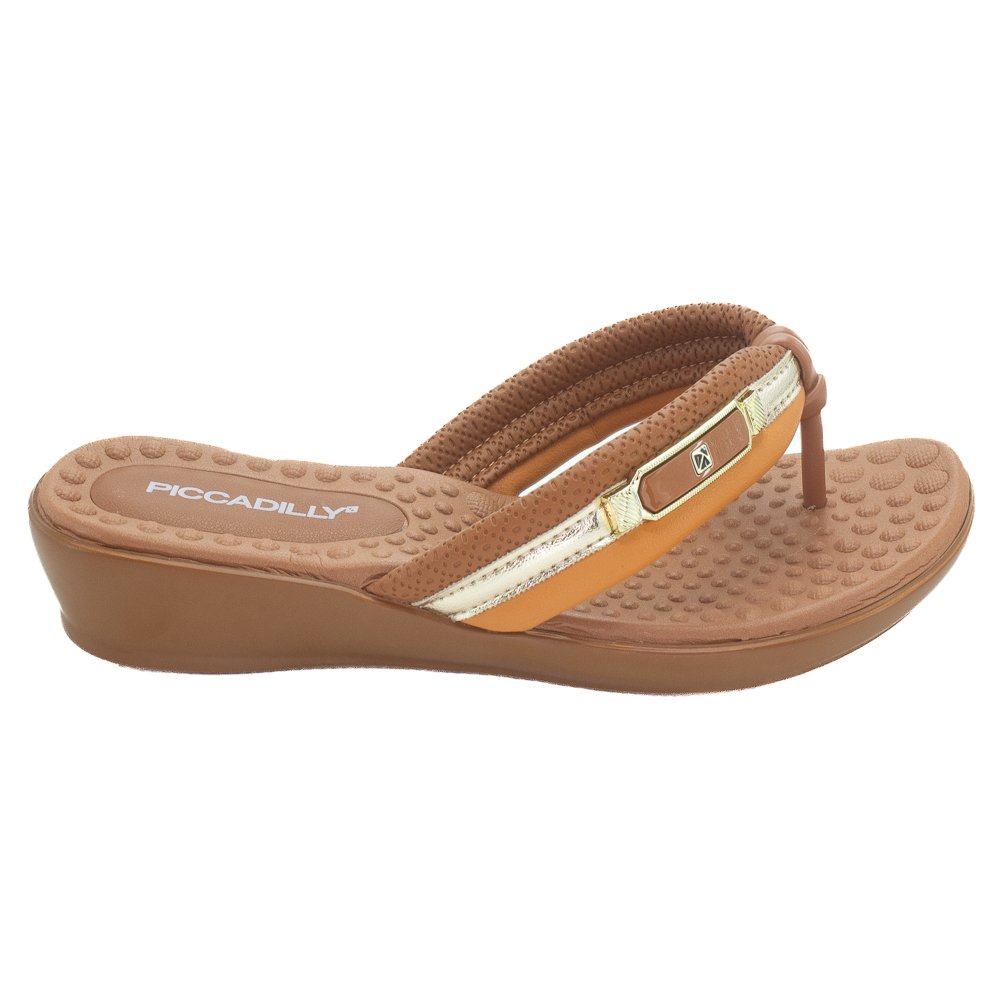 Chinelo Feminino Piccadilly 500411-6 - Marrom