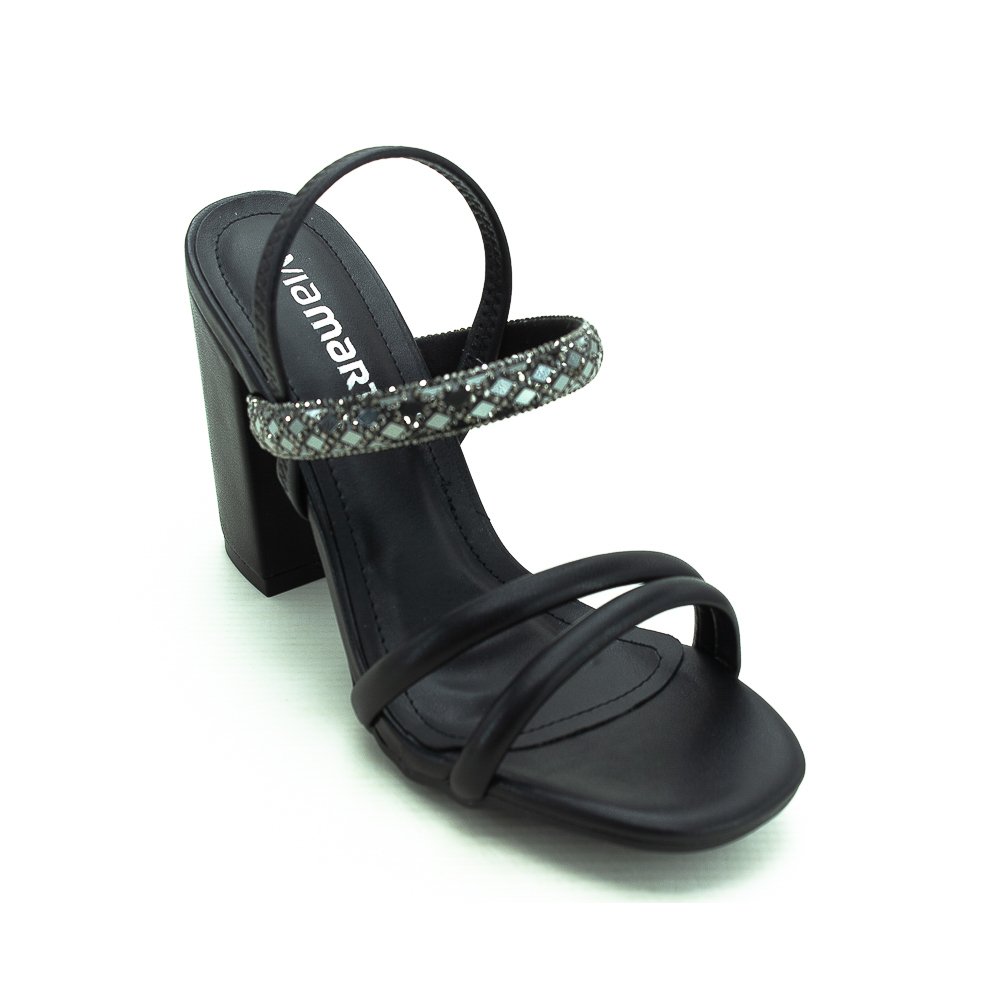 Sandália Feminina Via Marte 164-006-01 - Preto Preto 2