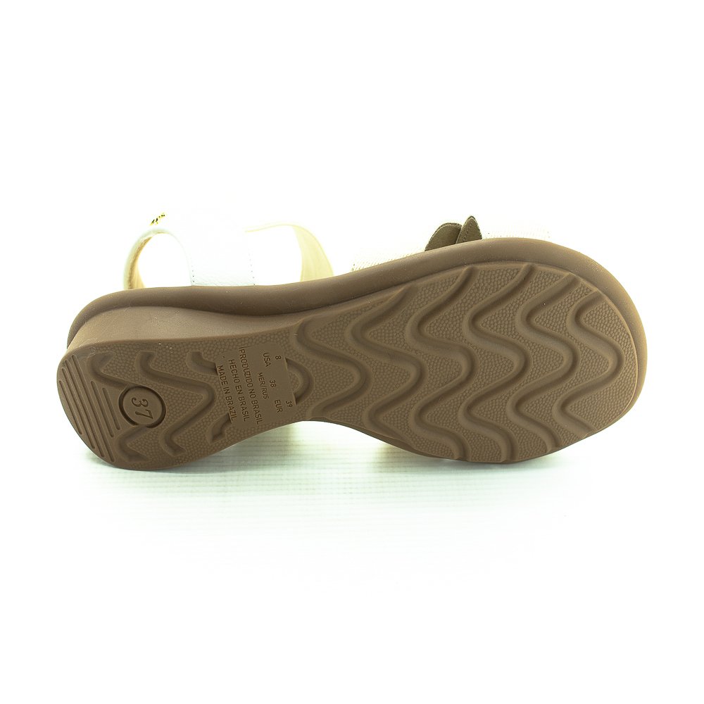 Sandália Feminina Softli 10023.10118 - Off White Branco 4