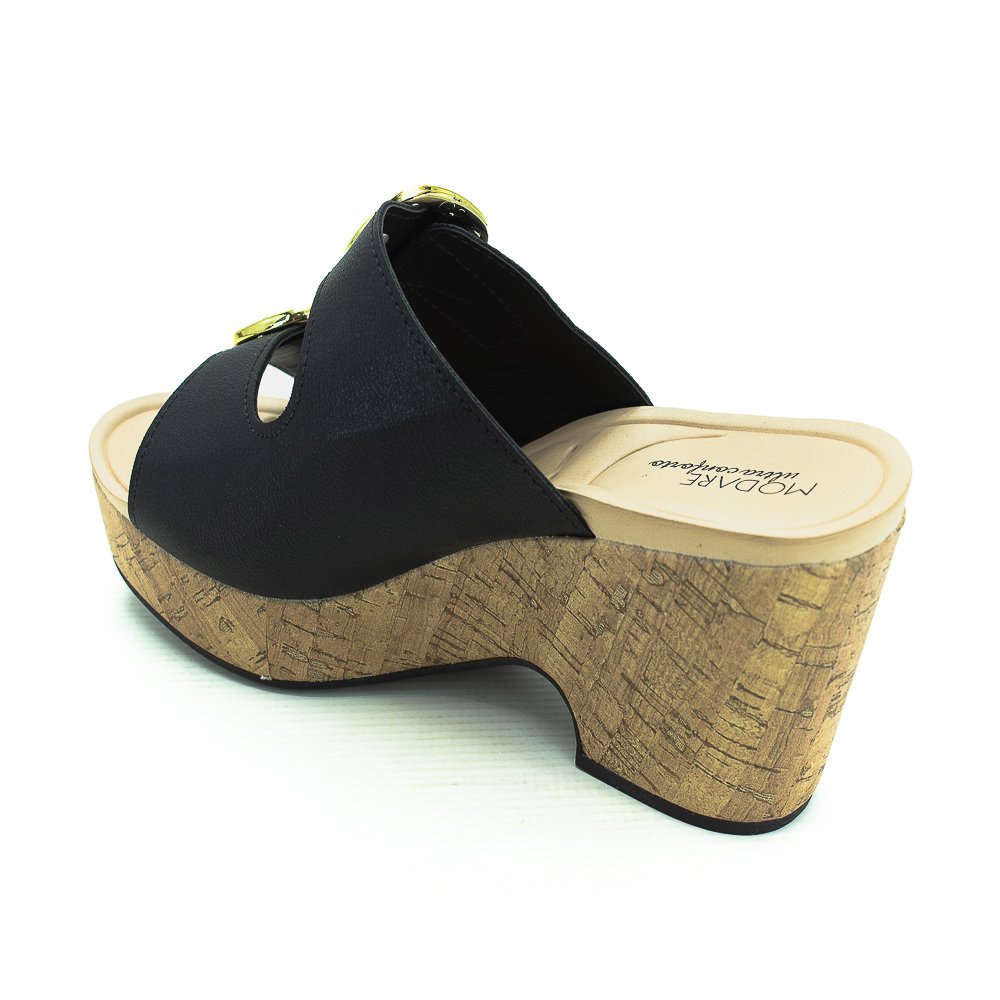 Tamanco Feminino Modare 7137.141 - Preto Preto 3