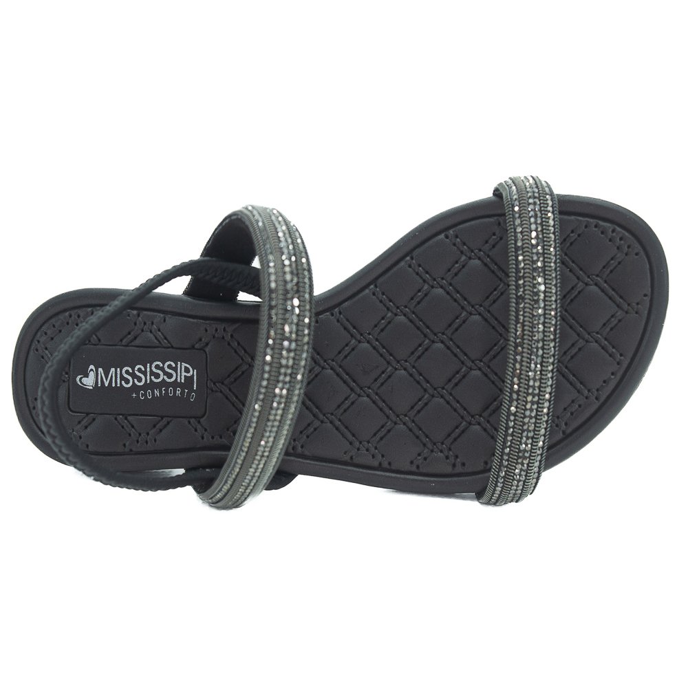 Sandália Feminina Mississipi Mb284 - Preto Preto 5