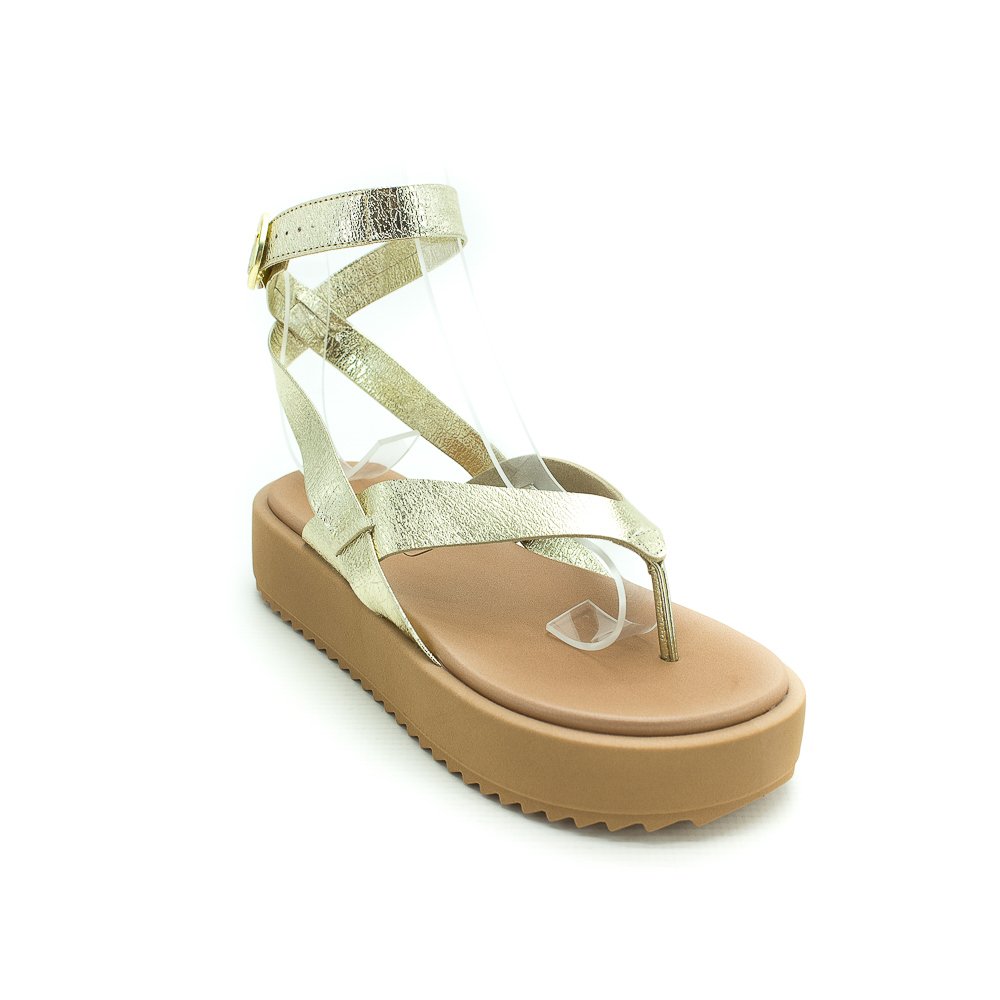 Sandália Feminina Moleca 5489.105 - Dourado E Nude