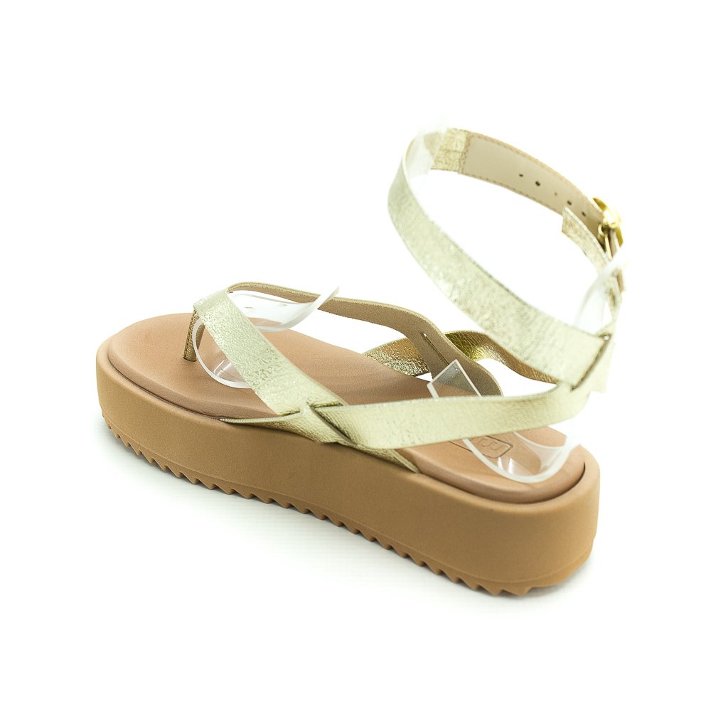 Sandália Feminina Moleca 5489.105 - Dourado E Nude Dourado 2
