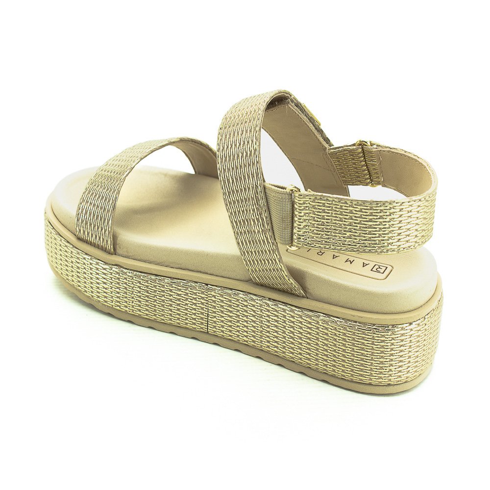 Sandália Feminina Ramarim 24-43206 - Dourado Dourado 3