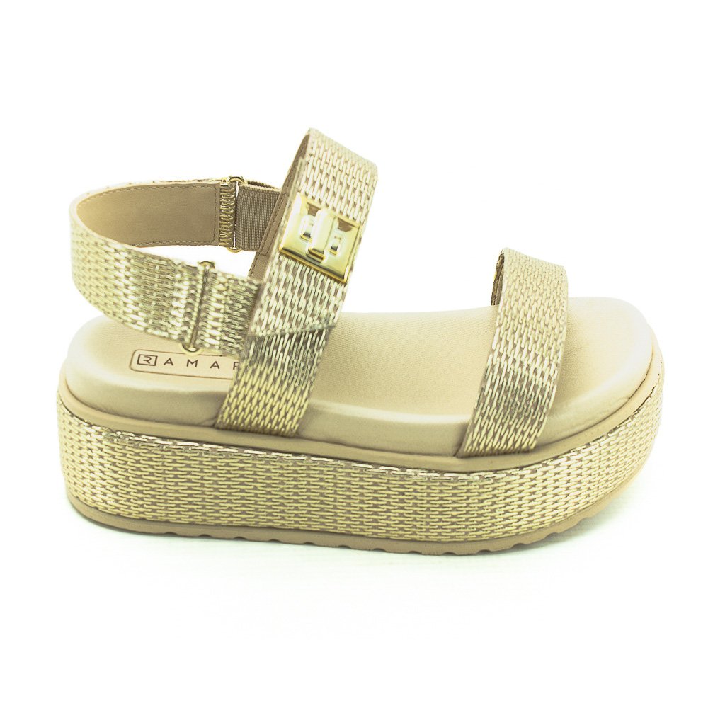Sandália Feminina Ramarim 24-43206 - Dourado