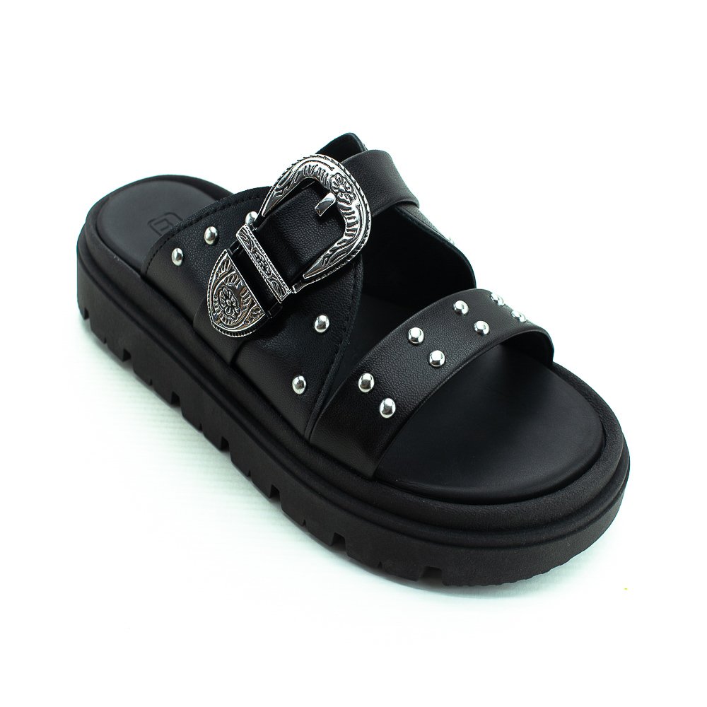 Papete Feminina Moleca 5504.103 - Preto Preto 2