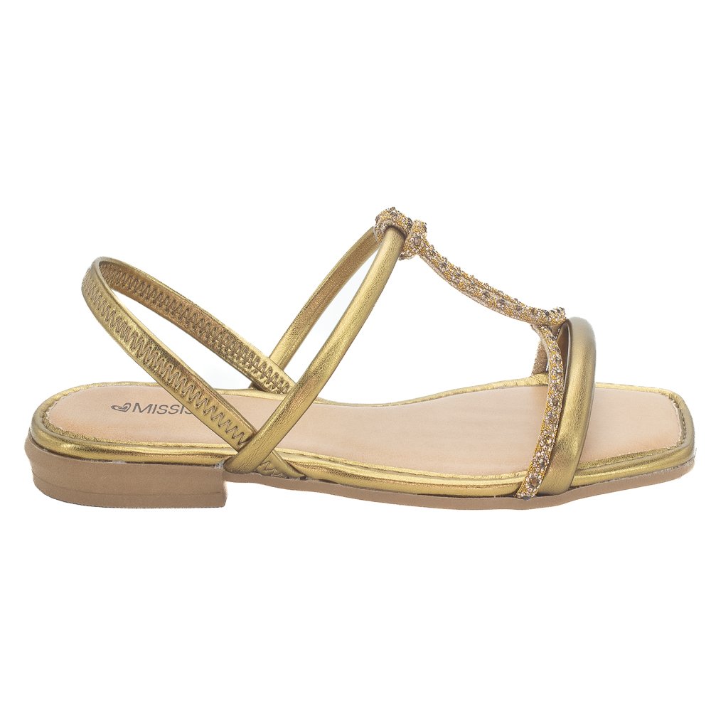 Sandália Feminina Mississipi MF842 - Dourado