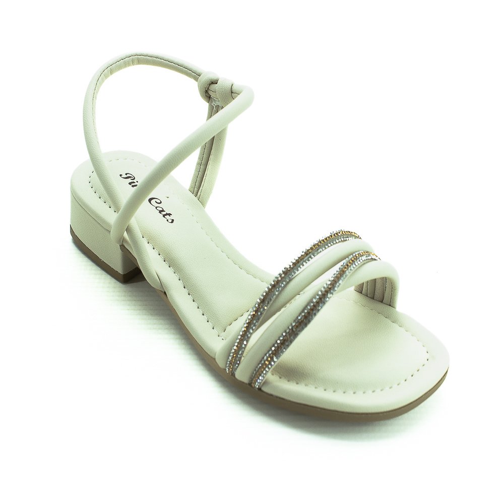 Sandália Infantil Menina Pink Cats V4931 - Off White Branco 2