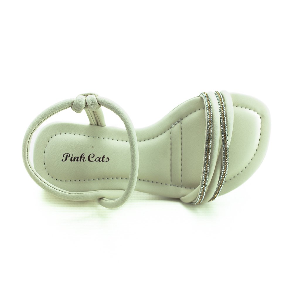 Sandália Infantil Menina Pink Cats V4931 - Off White Branco 5
