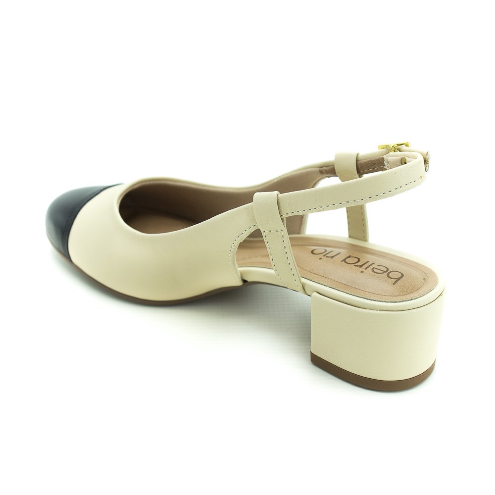 Sapato Slingback Feminino Beira Rio 4301.111 - Bege Bege 3