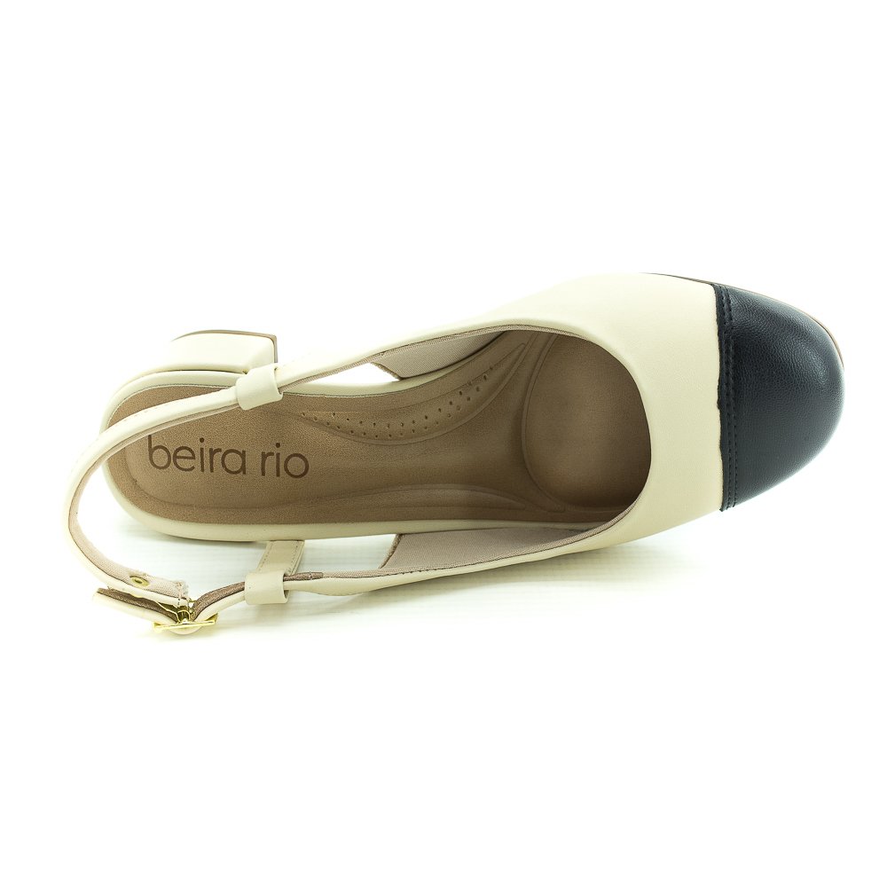 Sapato Slingback Feminino Beira Rio 4301.111 - Bege Bege 5